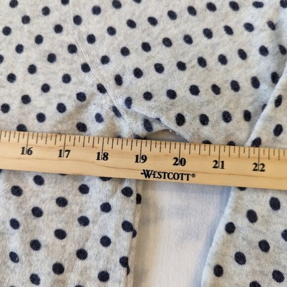 Club Monaco cream and black polka dot wool sweater women's Large - Picture 7 of 8